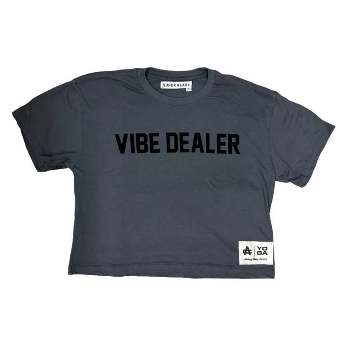 Anthony Chavez Yoga 'Vibe Dealer' Cropped T-shirt